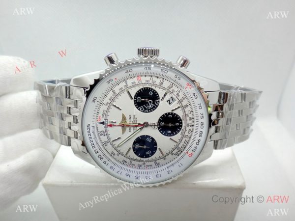 Breitling 1884 Chronometre Navitimer 01 Stainless Steel White Watch 46mm Breitling 1884 Chronometre Navitimer 01 Stainless Steel White Watch 46mm