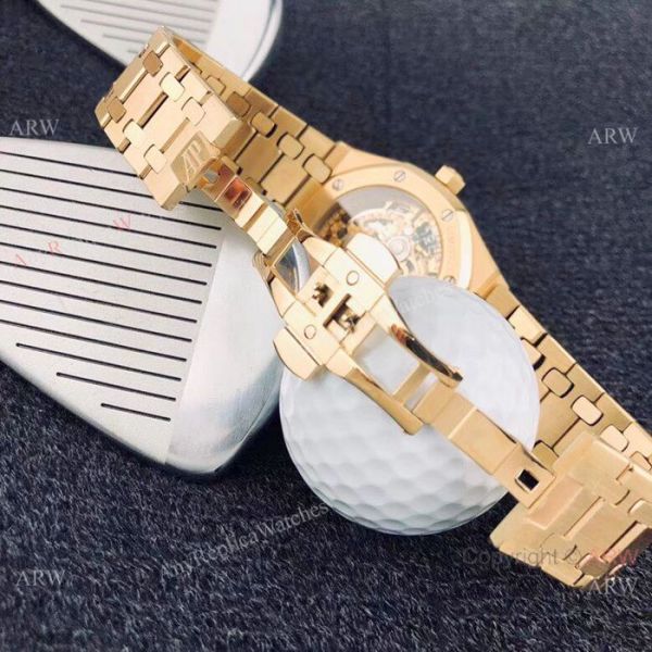 Replica Audemars Piguet Royal Oak 43mm Watches Gold Skeleton Dial Replica Audemars Piguet Royal Oak 43mm Watches Gold Skeleton Dial
