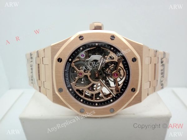 Swiss Grade Copy Audemars Piguet Royal Oak Extra-thin Openworked Rose Gold Watch Swiss Grade Copy Audemars Piguet Royal Oak Extra-thin Openworked Rose Gold Watch