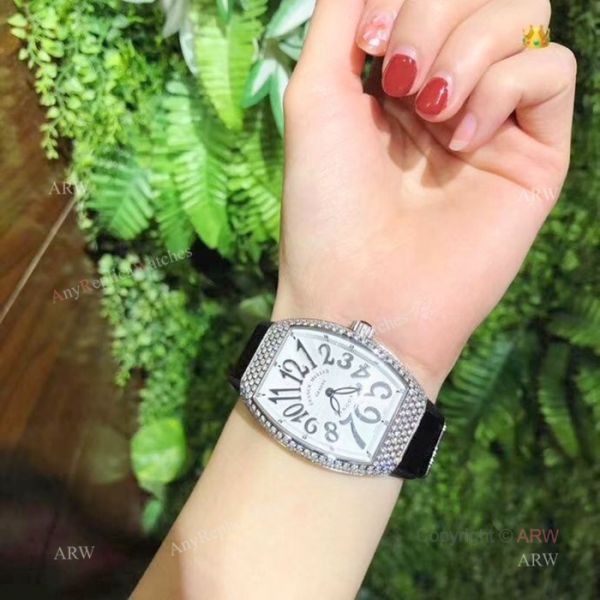 2019 Replica Franck Muller Vanguard Iced Out Watches Lady Size 2019 Replica Franck Muller Vanguard Iced Out Watches Lady Size