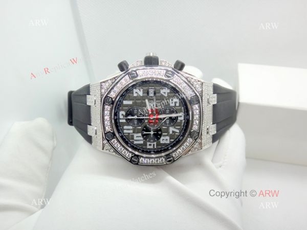 Best Copy Audemars Piguet Royal Oak Offshore Watch Full Diamond Gray Dial Best Copy Audemars Piguet Royal Oak Offshore Watch Full Diamond Gray Dial