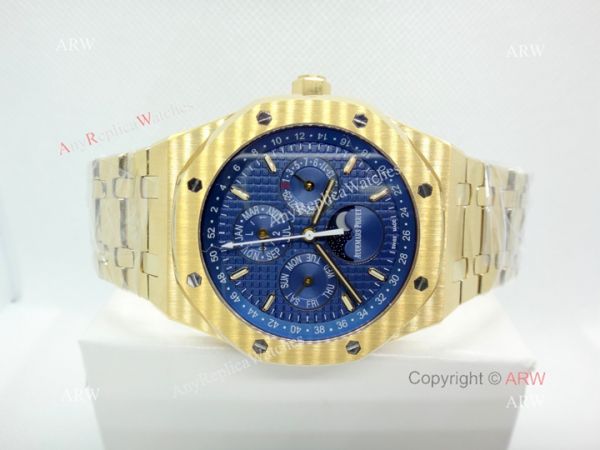 Audemars Piguet Royal Oak Perpetual Calendar Replica Watch Blue Dial Yellow Gold Audemars Piguet Royal Oak Perpetual Calendar Replica Watch Blue Dial Yellow Gold