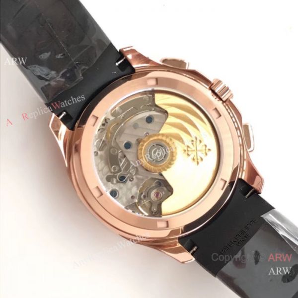 SWISS Copy Patek Philippe Aquanaut Chronograph 5968A Watch Rose Gold Black SWISS Copy Patek Philippe Aquanaut Chronograph 5968A Watch Rose Gold Black