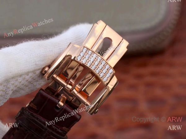 Swiss Replica Patek Philippe Nautilus Jumbo R8 Watch Rose Gold Iced Out Swiss Replica Patek Philippe Nautilus Jumbo R8 Watch Rose Gold Iced Out