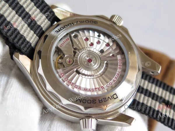 (OM)Swiss Omega Seamaster Diver 300m Nylon Band watch Omega 8800 Movement (OM)Swiss Omega Seamaster Diver 300m Nylon Band watch Omega 8800 Movement