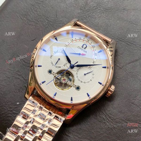 Best Quality Omega Tourbillon Rose Gold Watch Men Size Best Quality Omega Tourbillon Rose Gold Watch Men Size