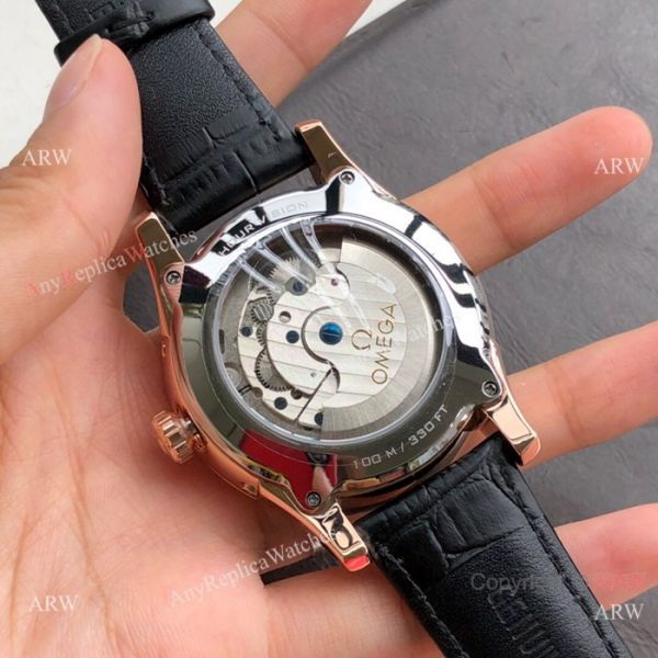 Replica Omega Tourbillon All Black Leather Strap Watches 43mm Replica Omega Tourbillon All Black Leather Strap Watches 43mm