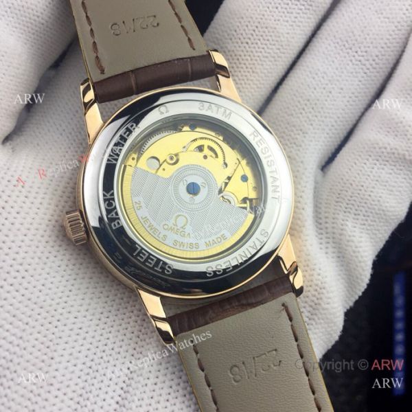 Copy Omega Tourbillon De Ville Watches Gold Case Silver Dial Copy Omega Tourbillon De Ville Watches Gold Case Silver Dial