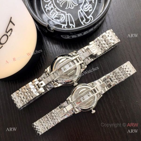 Fake DeVille Prestige Omega Couple Watch Stainless Steel Black Dial Fake DeVille Prestige Omega Couple Watch Stainless Steel Black Dial