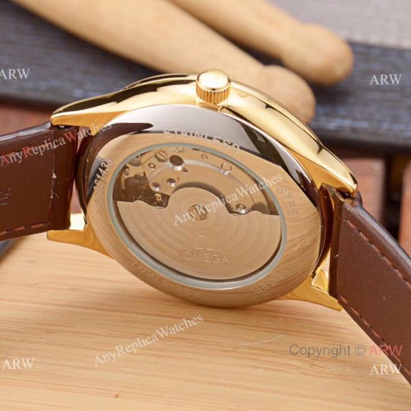 New Replica Omega Constellation 41mm Watch SS Black Leather Strap New Replica Omega Constellation 41mm Watch SS Black Leather Strap
