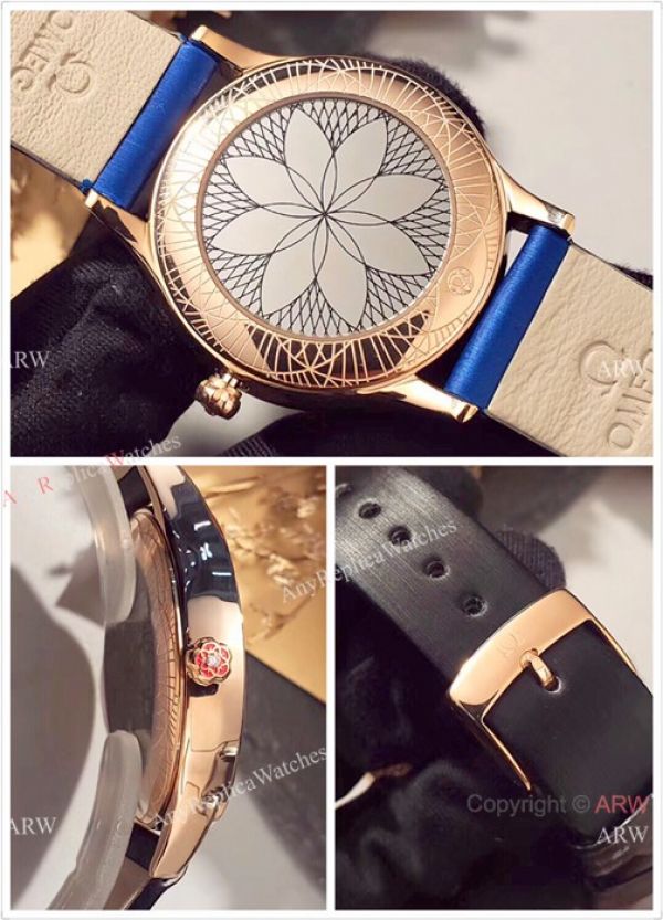 Omega De Ville Tresor Ladies Watches Blue MOP Dial Rose Gold Omega De Ville Tresor Ladies Watches Blue MOP Dial Rose Gold