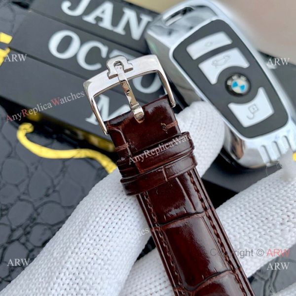 Omega Seamaster Replica Wristwatch SS Brown Leather Band Omega Seamaster Replica Wristwatch SS Brown Leather Band