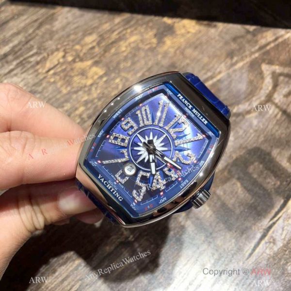 Copy Franck Muller Vanguard Yachting V45 Watch Blue Dial Diamond Marker Copy Franck Muller Vanguard Yachting V45 Watch Blue Dial Diamond Marker