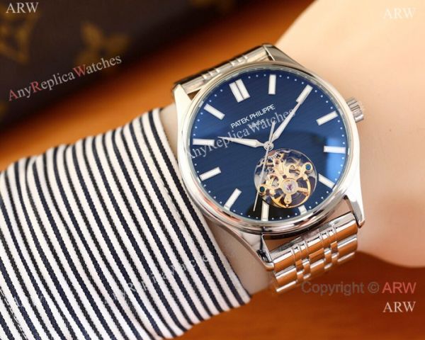 Patek Philippe Calatrava Copy Watches Two Tone Rose Gold Black Face Patek Philippe Calatrava Copy Watches Two Tone Rose Gold Black Face