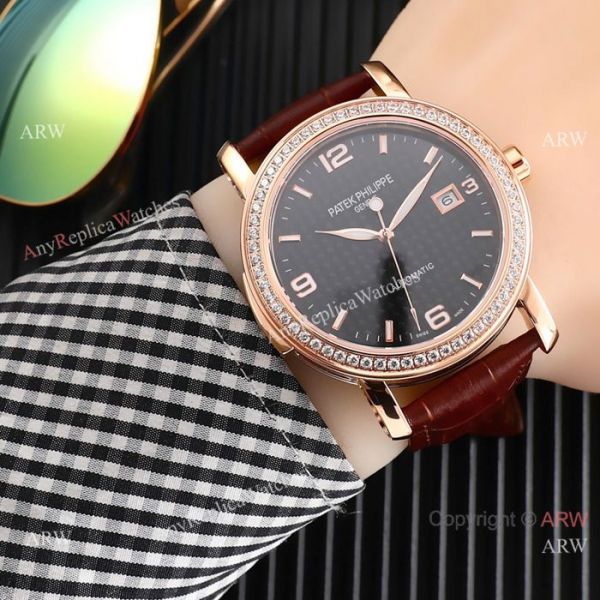 New Style Patek Philippe Calatrava Gray Dial Rose Gold Watches New Style Patek Philippe Calatrava Gray Dial Rose Gold Watches