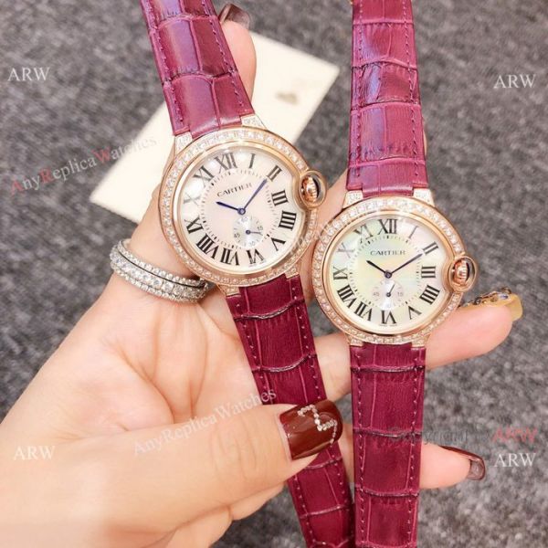 Ballon Bleu De Cartier 36mm watch Diamond Case White MOP Dial Ballon Bleu De Cartier 36mm watch Diamond Case White MOP Dial
