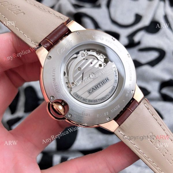 Swiss Quality Replica Cartier Ballon Bleu de Watches SS Black Dial Swiss Quality Replica Cartier Ballon Bleu de Watches SS Black Dial