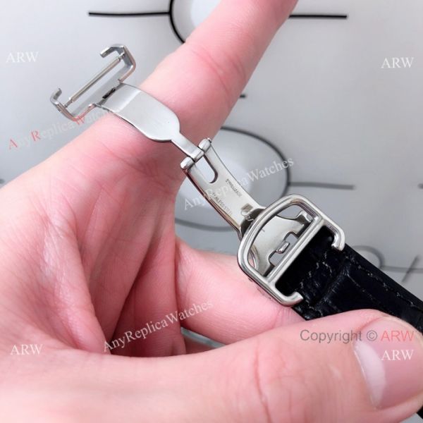 Copy Ballon Bleu de Cartier Moonphase Watch White Dial Black Leather Band Copy Ballon Bleu de Cartier Moonphase Watch White Dial Black Leather Band