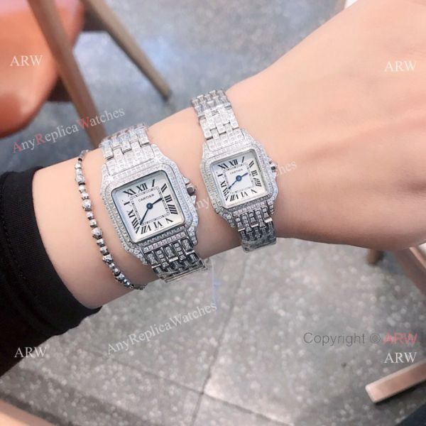 Copy Cartier Panthere de Iced Out Watches Stainless Steel Copy Cartier Panthere de Iced Out Watches Stainless Steel