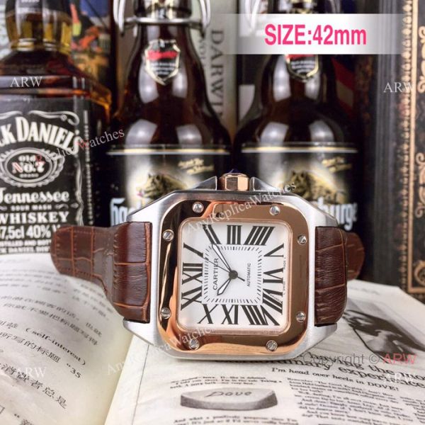 Cartier Santos 100th Anniversary Rose Gold Replica watch for Sale Cartier Santos 100th Anniversary Rose Gold Replica watch for Sale