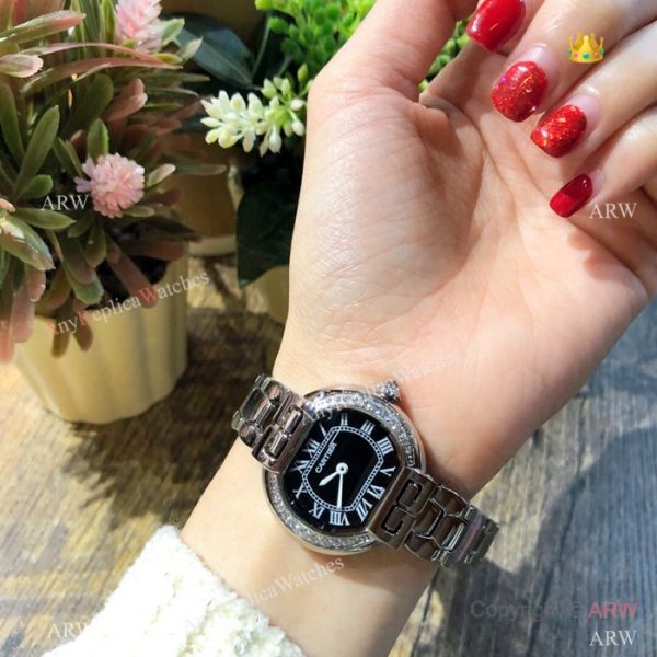 Rotonde de Cartier Stainless Steel White Watch 28mm Lady Rotonde de Cartier Stainless Steel White Watch 28mm Lady