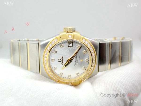 Swiss Copy Omega Constellation Women watch 2-Tone Silver Dial Swiss Copy Omega Constellation Women watch 2-Tone Silver Dial