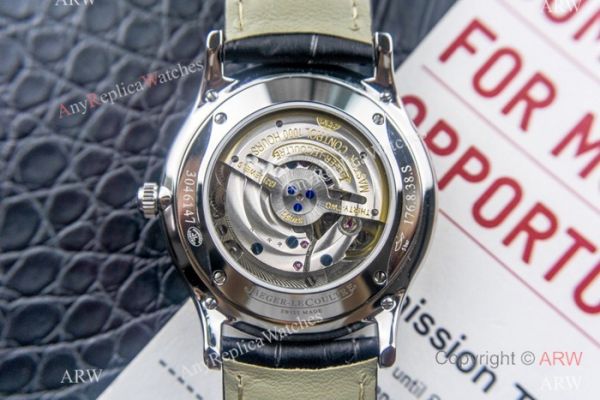 Swiss Replica Jaeger-LeCoultre Master Watch Silver Face Black Leather Strap Swiss Replica Jaeger-LeCoultre Master Watch Silver Face Black Leather Strap