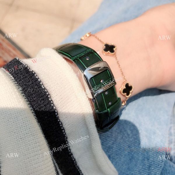 Copy Jaeger-LeCoultre Rendez Vous 33 Watch Green leather Strap Copy Jaeger-LeCoultre Rendez Vous 33 Watch Green leather Strap