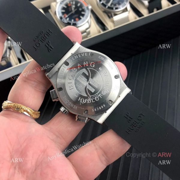 Iced Out Hublot Knock off Watches Classic Fusion SS Black Rubber Strap Iced Out Hublot Knock off Watches Classic Fusion SS Black Rubber Strap
