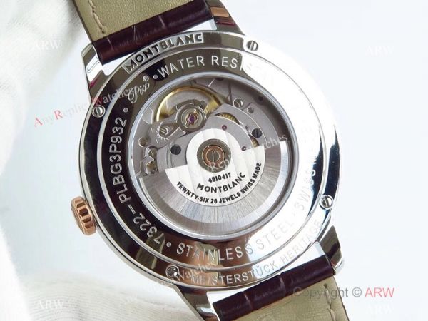 Montblanc AAA Watches Heritage Spirit 2824 Rose Gold Silver Dial Watch Montblanc AAA Watches Heritage Spirit 2824 Rose Gold Silver Dial Watch