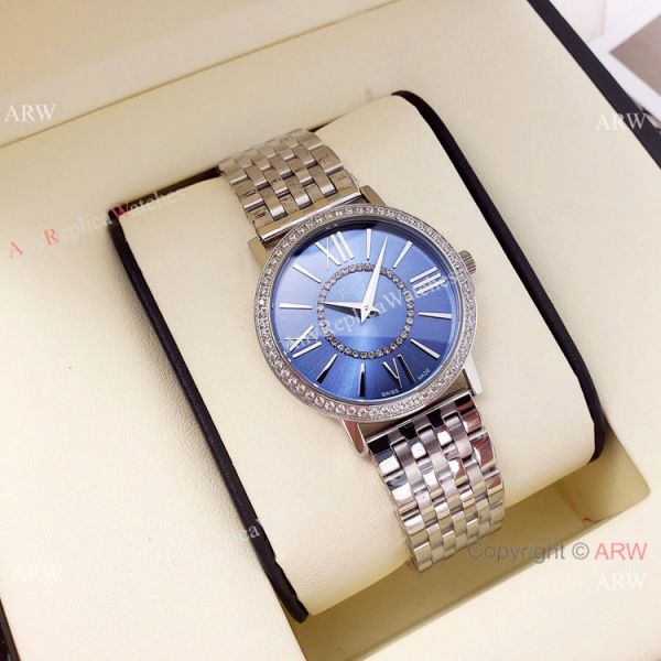 Best Copy Piaget Ladies Quartz Watches Stainless Steel Black Face 36mm Best Copy Piaget Ladies Quartz Watches Stainless Steel Black Face 36mm