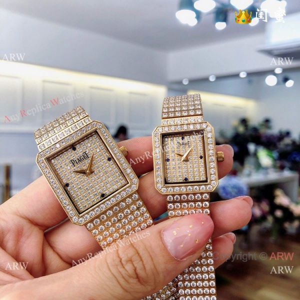 Swiss Replica Piaget Polo Diamond Watches All Gold Sapphire Glass Swiss Replica Piaget Polo Diamond Watches All Gold Sapphire Glass