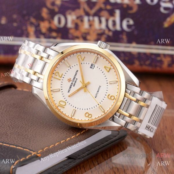 Buy Copy Vacheron Constantin Geneve Watches 2-Tone White Face Buy Copy Vacheron Constantin Geneve Watches 2-Tone White Face