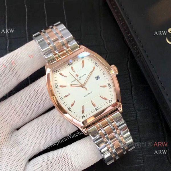Clone Vacheron Constantin Malte 40mm watch Two Tone Rose Gold Clone Vacheron Constantin Malte 40mm watch Two Tone Rose Gold