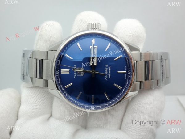 Swiss Replica Tag Heuer Carrera Calibre 5 Stainless Steel Blue Dial Watch Swiss Replica Tag Heuer Carrera Calibre 5 Stainless Steel Blue Dial Watch
