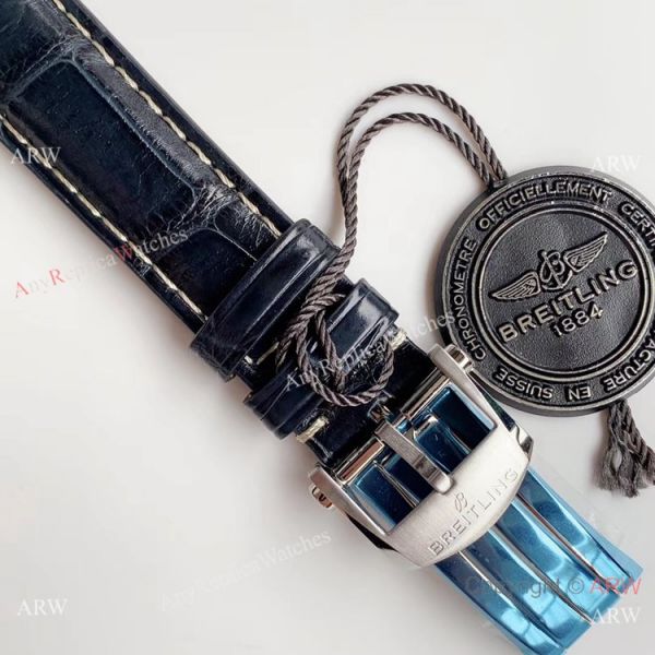 Grade A Replica Breitling Premier Blue Dial Blue Leather Strap Watch Grade A Replica Breitling Premier Blue Dial Blue Leather Strap Watch