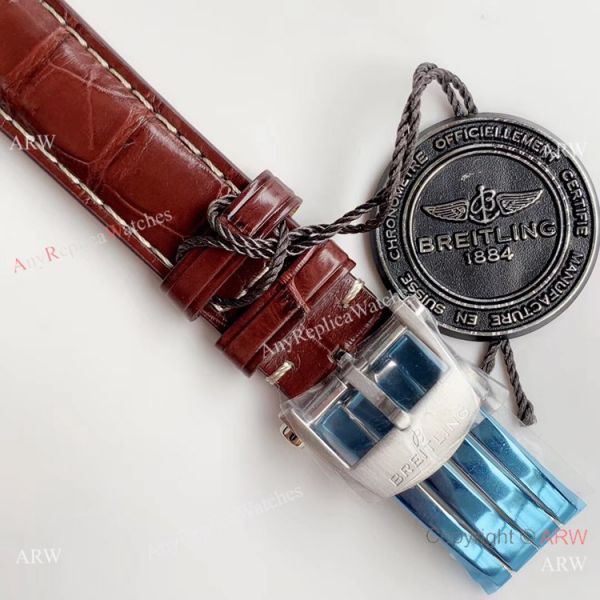 Swiss Grade Copy Breitling Premier 40mm Watch Gray Rhodium Face Leather Strap Swiss Grade Copy Breitling Premier 40mm Watch Gray Rhodium Face Leather Strap