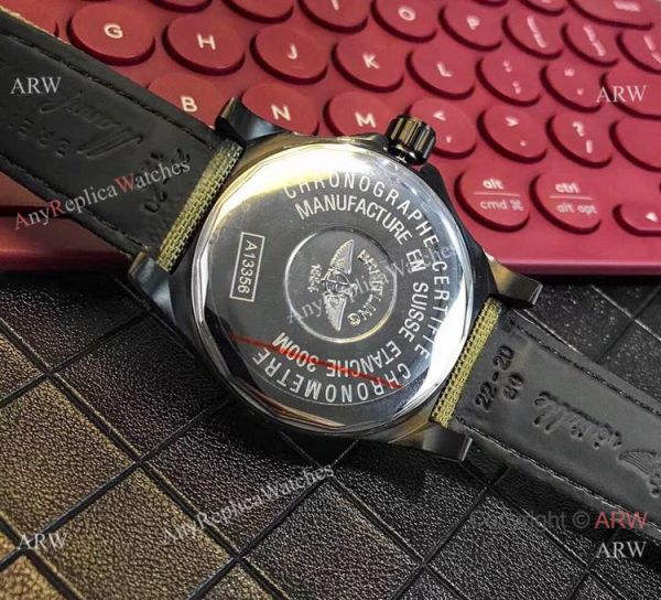 Breitling Avenger II Seawolf Copy Watch Blacksteel Green Leather Band Breitling Avenger II Seawolf Copy Watch Blacksteel Green Leather Band