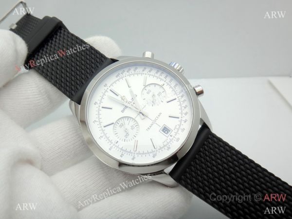 Clone Breitling Transocean Chronograph Watch Stainless Steel White Face 45mm Clone Breitling Transocean Chronograph Watch Stainless Steel White Face 45mm