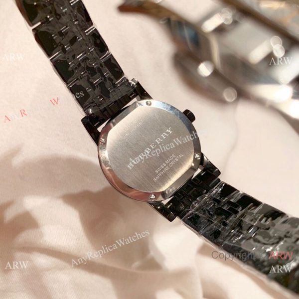 Solid Black Burberry Replica Watch 32mm Quartz Movement Solid Black Burberry Replica Watch 32mm Quartz Movement