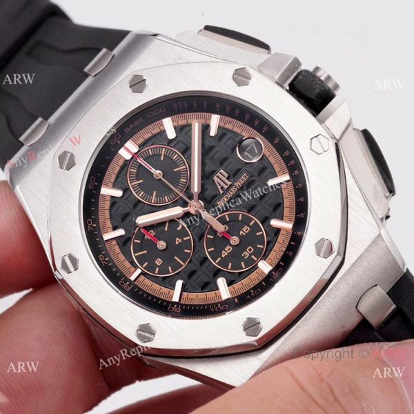 Copy Audemars Piguet Royal Oak Offshore SS BlackRed Face watch New Style Copy Audemars Piguet Royal Oak Offshore SS BlackRed Face watch New Style