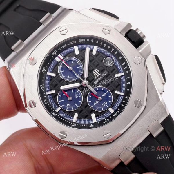 Audemars Piguet Royal Oak offshore Replica Watches SS Blue Sub-dials Audemars Piguet Royal Oak offshore Replica Watches SS Blue Sub-dials