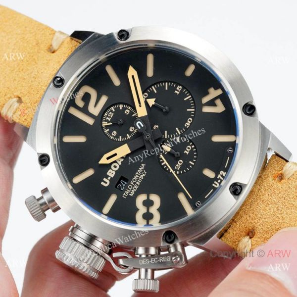 Best Replica U-Boat Classico U-72 Chronograph watches SS Yellow Leather Strap Best Replica U-Boat Classico U-72 Chronograph watches SS Yellow Leather Strap