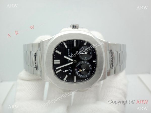Copy Patek Philippe Nautilus Power Reserve Watch Stainless Steel Black 40mm Copy Patek Philippe Nautilus Power Reserve Watch Stainless Steel Black 40mm