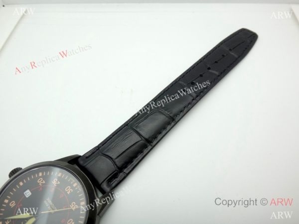 Replica IWC Mark XVIII 40mm Watch Black Case Orange Markers Replica IWC Mark XVIII 40mm Watch Black Case Orange Markers