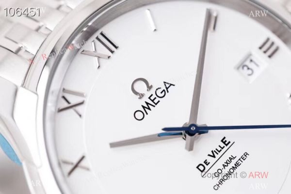 VSF Swiss Omega De Ville Co-Axial 41mm Watch Stainless steel White Roman Dial VSF Swiss Omega De Ville Co-Axial 41mm Watch Stainless steel White Roman Dial