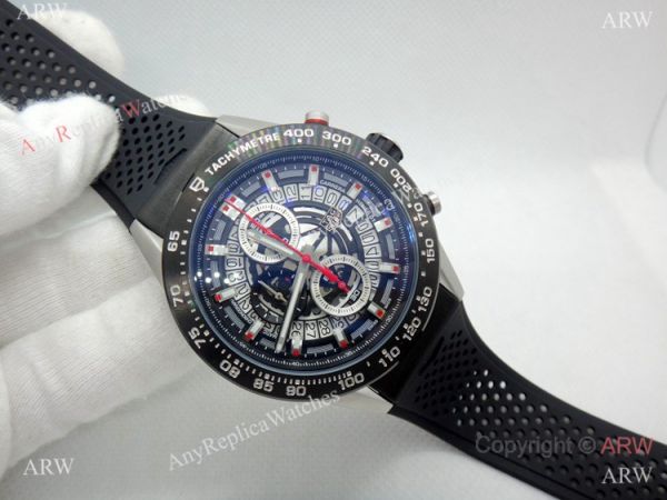 Copy Tag Heuer Carrera Calibre 01 Black Chronograph Dial watch 45mm Copy Tag Heuer Carrera Calibre 01 Black Chronograph Dial watch 45mm
