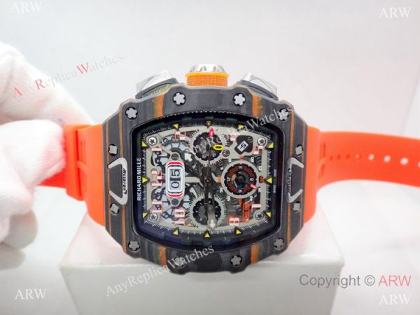 2019 Richard Mille Mclaren RM 11-03 Replica Watch Carbon Case Orange Strap 2019 Richard Mille Mclaren RM 11-03 Replica Watch Carbon Case Orange Strap