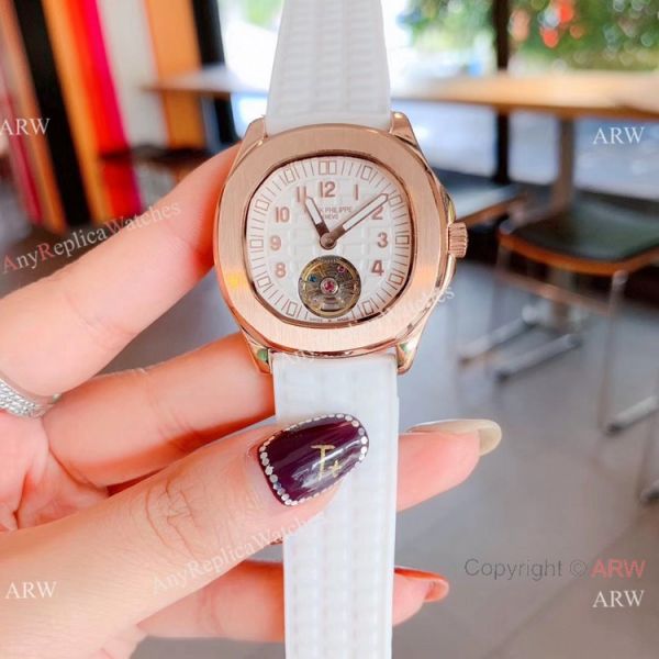 Copy Patek Philippe Tourbillon Black Rubber Strap Watches Women Size Copy Patek Philippe Tourbillon Black Rubber Strap Watches Women Size