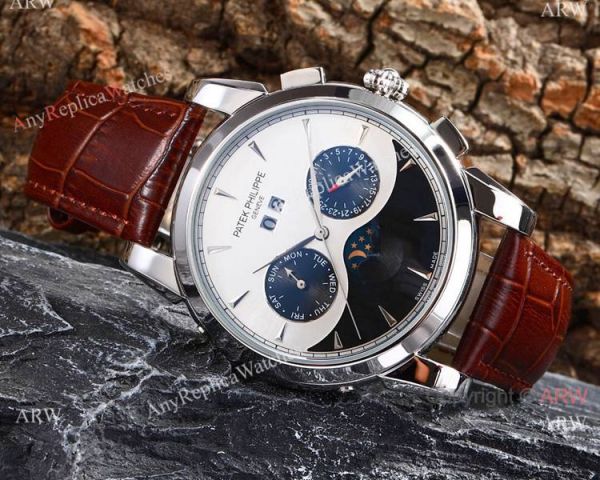 Fake Patek Philippe Geneve Grand Complications Watch Black White Dial Fake Patek Philippe Geneve Grand Complications Watch Black White Dial